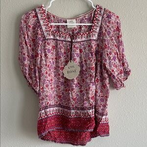 Knox Rose Women's Boho Floral Blouse